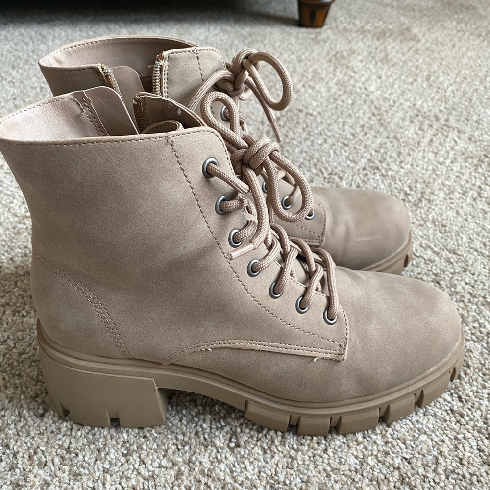 MIA Tan Combat Boots for Women
